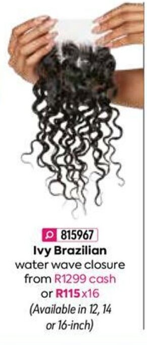 Ivy Brazilian Water Wave Closure