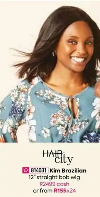 HomeChoice Kim Brazilian 12" straight bob wig offer