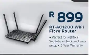 Computer Mania Asus - RT-AC1200 WiFi Fibre Router offer