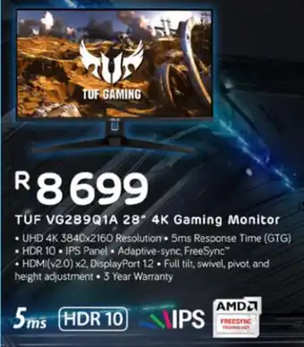 Computer Mania Asus - TUF VG289Q1A 28" 4K Gaming Monitor offer
