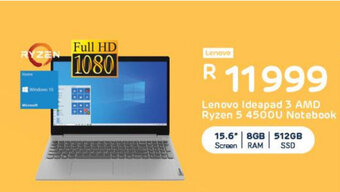 Computer Mania Lenovo - IdeaPad 3 AMD Ryzen 5 4500U Notebook offer