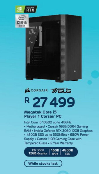 Computer Mania Megatek Core i5 Player 1 Corsair PC offer