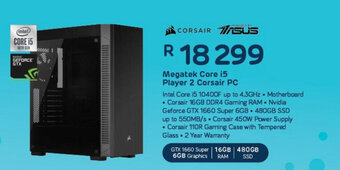 Computer Mania Megatek Core i5 Player 2 Corsair PC offer