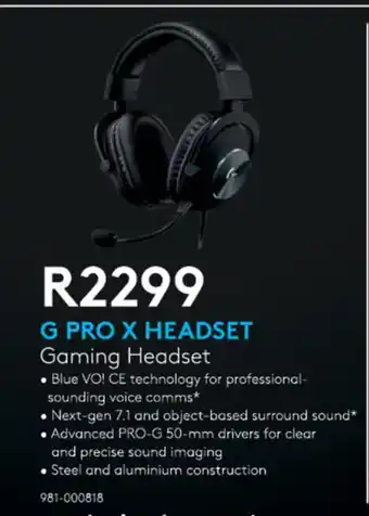 Computer Mania G PRO X HEADSET Gaming Headset offer