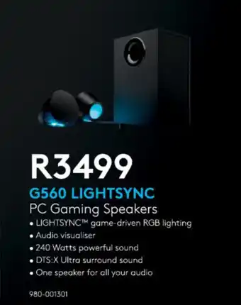 Computer Mania G560 Lightsync PC Gaming Speakers offer