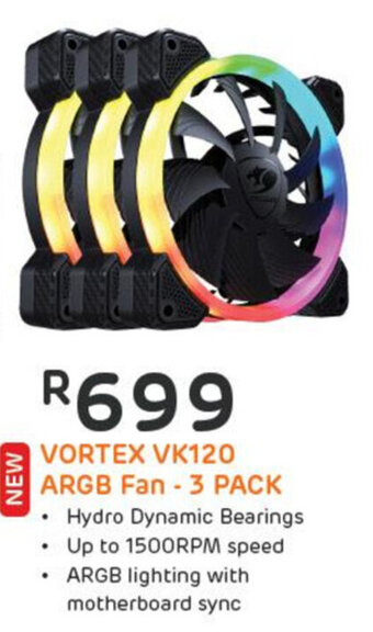 Vortex VK120 ARGB Fan - 3 Pack