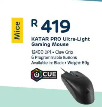 Computer Mania Corsair - KATAR PRO Ultra-Light Gaming Mouse offer