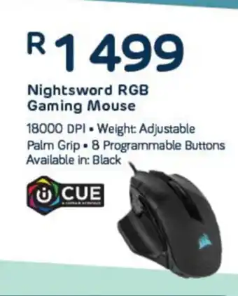 Computer Mania Corsair - Nightsword RGB Gaming Mouse offer