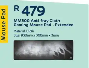 Corsair - MM300 Anti-Fray Cloth Gaming Mouse Pad - Extended