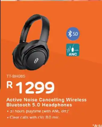 Taotronics - Active Noise Cancelling Wireless Bluetooth 5.0 Headphones