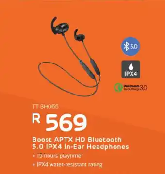 Taotronics - Boost APTX HD Bluetooth 5.0 IPX4 In-Ear Headphones