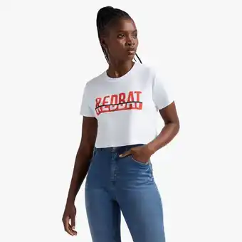 Redbat women's white cropped top
