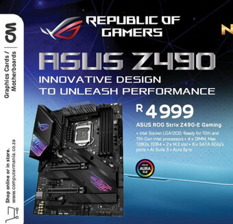Asus - ROG Strix Z490-E Gaming