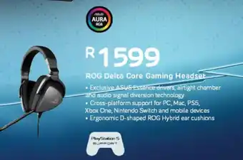Computer Mania Asus - ROG Delta Core Gaming Headset offer