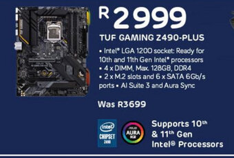 Computer Mania Asus - TUF Gaming Z490-PLUS offer