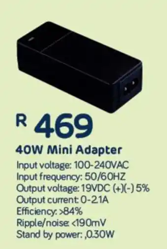 Computer Mania HuntKey - 40W Mini Adapter offer