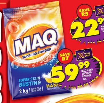 Shoprite Maq Hand Washing Powder 2kg offer