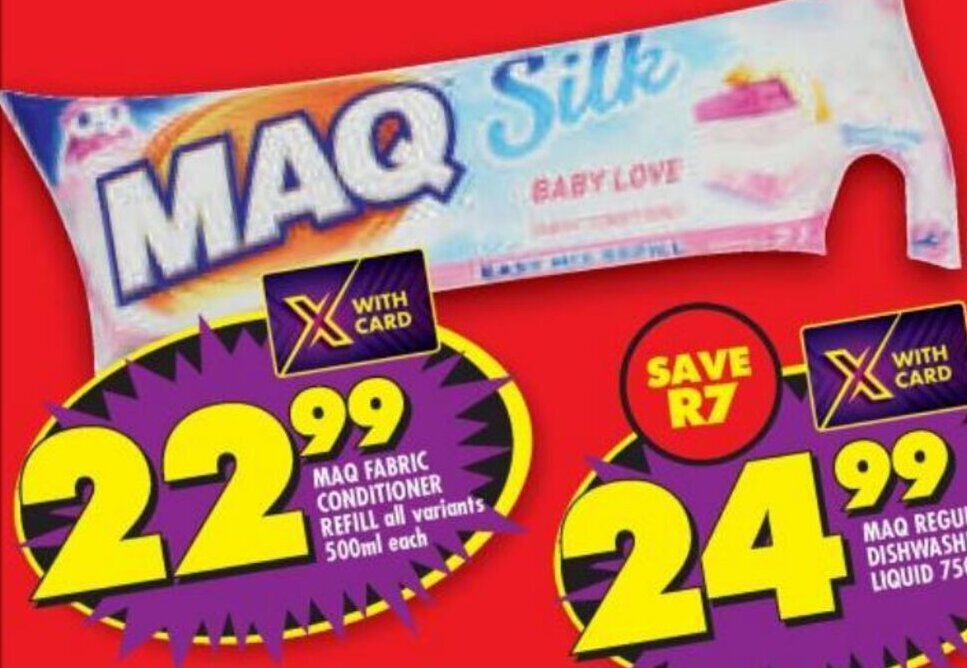 Maq Fabric Conditioner Refill all variants 500ml each offer at Shoprite
