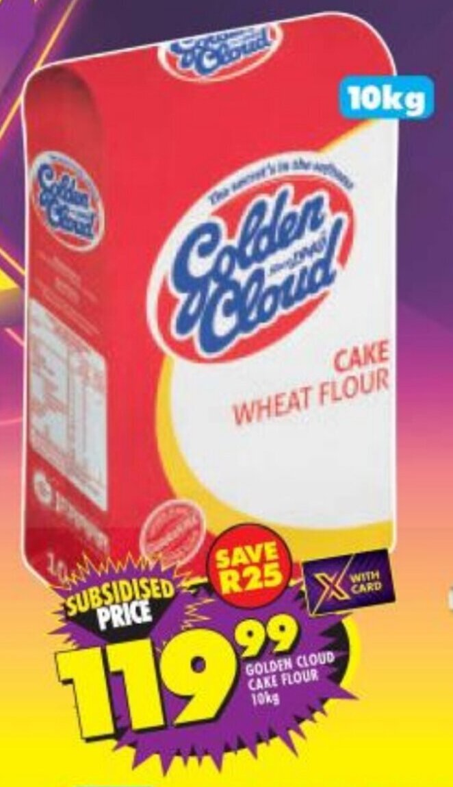 Golden Cloud Cake Flour 10kg offer at Shoprite