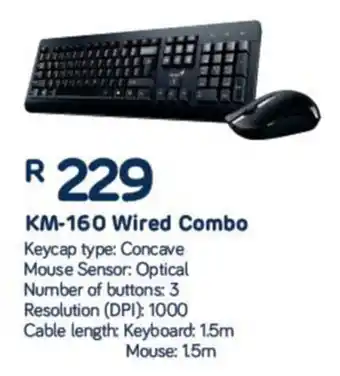 Computer Mania Genius - KM-160 Wired Combo offer