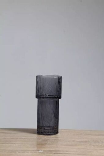 Fluted glass vase