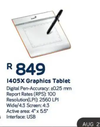 Computer Mania Genius - I405X Graphics Tablet offer
