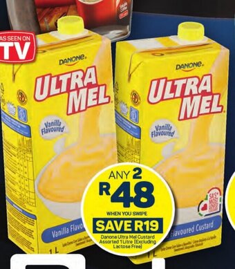 Pick n Pay Danone Ultra Mel Custard Assorted 1 Litre (Excluding Lactose Free) offer