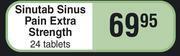 Dis-Chem Sinutab sinus pain extra strength-24 tablets offer