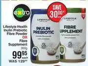 Dis-Chem Lifestyle health inulin prebiotic fibre powder or fibre supplement-300g each offer