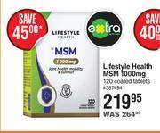 Dis-Chem Lifestyle health msm 1000mg-120 coated tablets offer