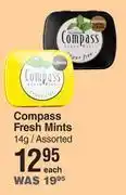 Compass fresh mints assorted-14g each