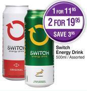 Dis-Chem Switch energy drink assorted-500ml each offer