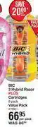 Dis-Chem Bic 3 hybrid razor plus cartridges 8 pack value pack-per pack offer