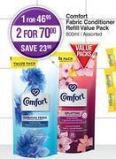 Dis-Chem Comfort fabric conditioner refill value pack assorted-800ml offer