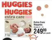 Dis-Chem Huggies extra care nappies sizes 2-5-per pack offer
