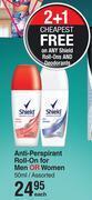 Dis-Chem Shield anti perspirant roll on for men or women assorted-50ml each offer