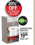 Lifestyle food black tea 40 teabags