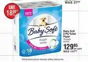 Dis-Chem Baby soft 2 ply toilet paper 18 pack-per pack offer