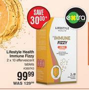 Lifestyle health immune fizzy 2 x 10 effervescent tablets