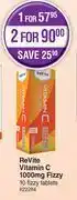 Dis-Chem Revite vitamin c 1000mg fizzy 10 fizzy tablets-for 1 offer