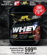Npl anabolic whey all in one gh assorted-1.8kg