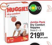 Dis-Chem Huggies jumbo pack dry comfort nappies sizes 2-5-per pack offer