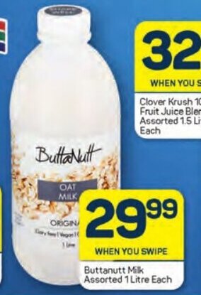 Pick n Pay Buttanutt Milk Assorted 1 Litre each offer