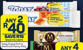 Pick n Pay Today Original Puff or Shortcrust Pastry 400g offer