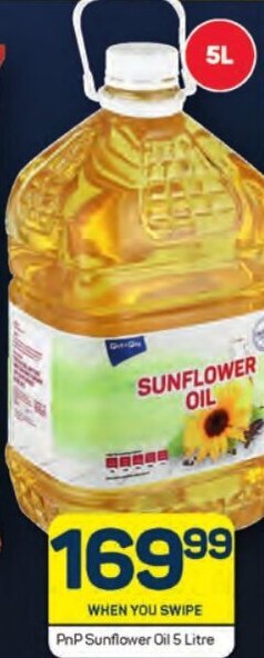 Pick n Pay PnP Sunflower Oil 5 Litre offer