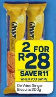 Pick n Pay De Vries Ginger Biscuits 200g offer