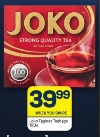 Pick n Pay Joko Tagless Teabags 100s offer