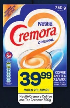 Pick n Pay Nestle Cremora Coffee and Tea Creamer 750g offer
