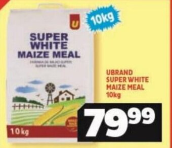 Usave Ubrand Super White Maize Meal 10kg offer