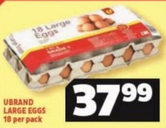 Ubrand Large Eggs 18 per pack